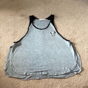 Panda embroidered tank top